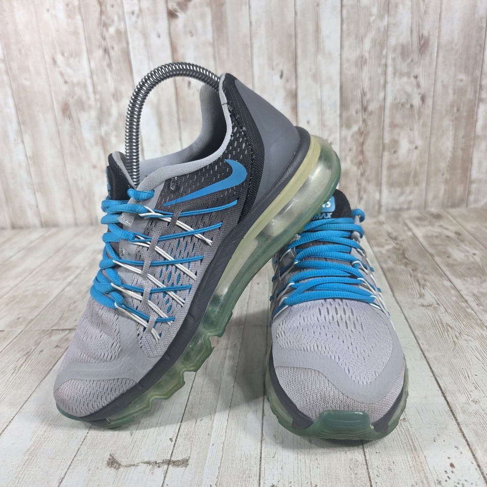 Nike Air Max 2015 Running Shoes Gray Blue Youth Size 4.5Y Women's 6‎ - Picture 5 of 8